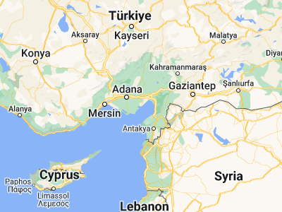 Map showing location of Yumurtalık (36.76667, 35.78333)
