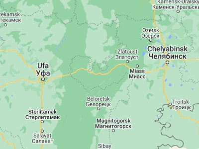 Map showing location of Yuryuzan’ (54.86333, 58.42194)