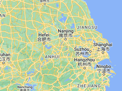 Map showing location of Yushan (31.67265, 118.48456)