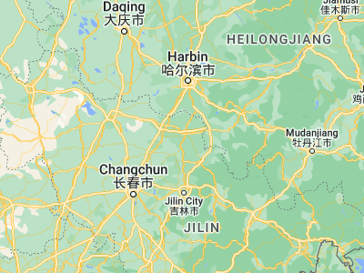 Map showing location of Yushu (44.8, 126.53333)