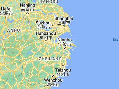 Map showing location of Yuyao (30.05, 121.14944)
