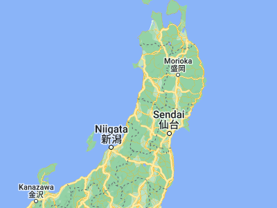 Map showing location of Yuza (39, 139.91667)
