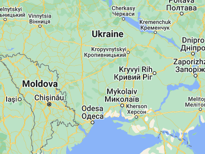 Map showing location of Yuzhnoukrains'k (47.81777, 31.18263)