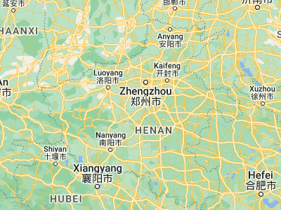 Map showing location of Yuzhou (34.16278, 113.46389)