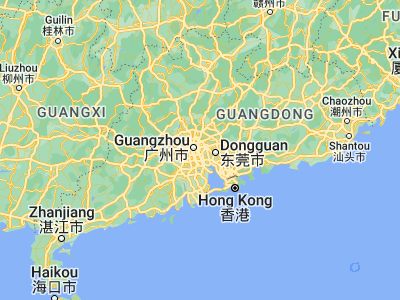 Map showing location of Yuzhu (23.10253, 113.42734)