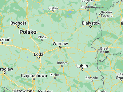 Map showing location of Ząbki (52.29271, 21.10539)