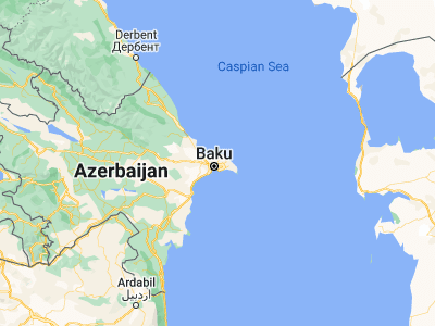Map showing location of Zabrat (40.4761, 49.94158)