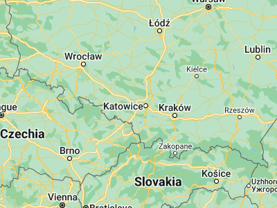 Map showing location of Zabrze (50.32492, 18.78576)