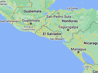 Map showing location of Zacatecoluca (13.5, -88.86667)