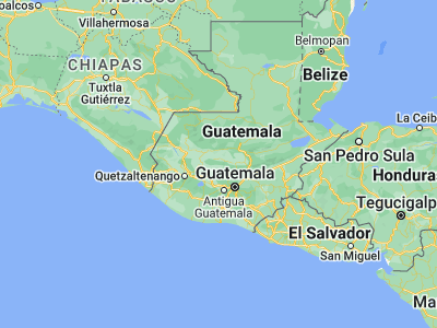 Map showing location of Zacualpa (15.08333, -90.83333)