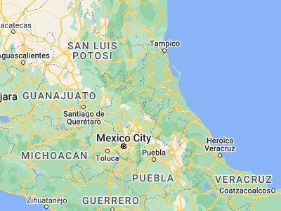 Map showing location of Zacualtipán (20.65, -98.6)