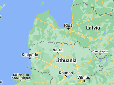 Map showing location of Žagarė (56.35917, 23.25)