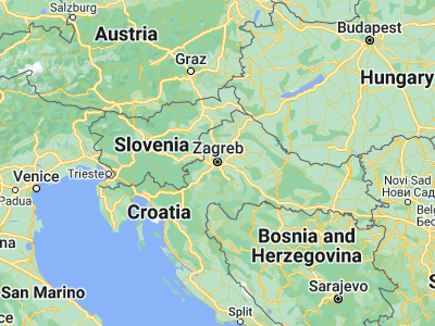 Map showing location of Zagreb - Centar (45.81313, 15.97753)