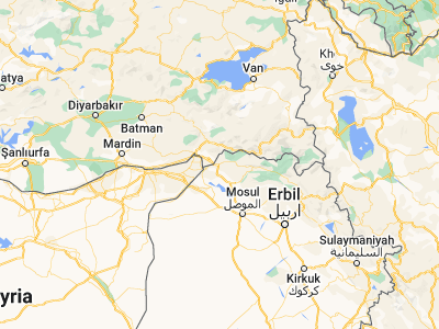 Map showing location of Zākhū (37.14805, 42.70355)