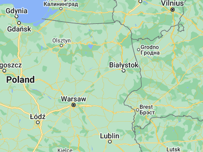 Map showing location of Zambrów (52.9855, 22.24319)
