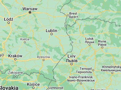 Map showing location of Zamość (50.72314, 23.25196)