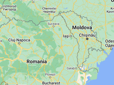 Map showing location of Zăneşti (46.81667, 26.55)