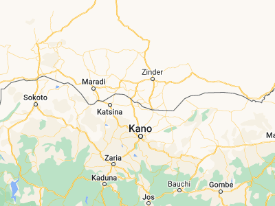Map showing location of Zango (13.05151, 8.48765)