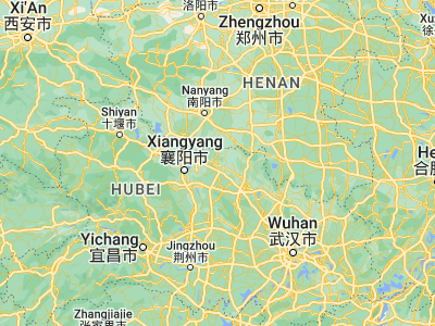 Map showing location of Zaoyang (32.12722, 112.75417)