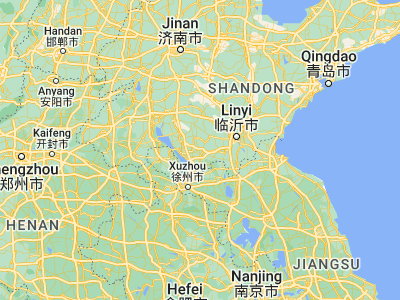 Map showing location of Zaozhuang (34.86472, 117.55417)