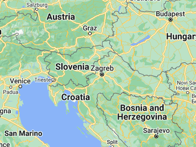 Map showing location of Zaprešić (45.85639, 15.80778)