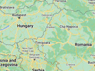 Map showing location of Zărand (46.4, 21.65)