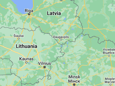 Map showing location of Zarasai (55.73333, 26.25)