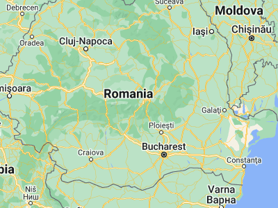 Map showing location of Zărneşti (45.55, 25.3)