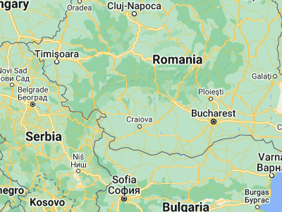Map showing location of Zătreni (44.76667, 23.85)