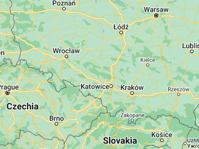Map showing location of Zawadzkie (50.60503, 18.48467)