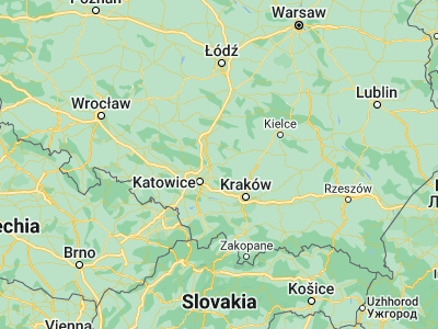Map showing location of Zawiercie (50.48766, 19.41679)