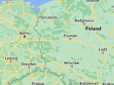 Map showing location of Zbąszyń (52.2509, 15.9252)