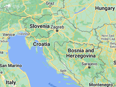 Map showing location of Zborište (45.14593, 16.01728)
