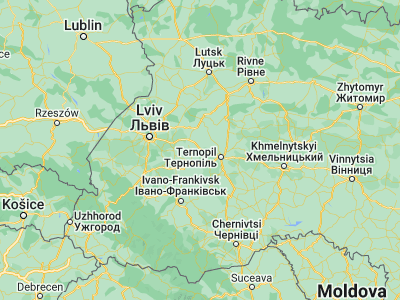 Map showing location of Zboriv (49.66484, 25.14096)