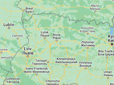 Map showing location of Zdolbuniv (50.5206, 26.24251)