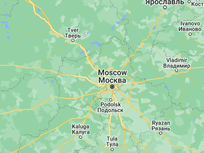 Map showing location of Zelenograd (55.9825, 37.18139)