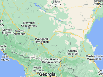 Map showing location of Zelenokumsk (44.40694, 43.88056)