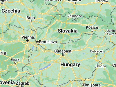 Map showing location of Želiezovce (48.05075, 18.65421)