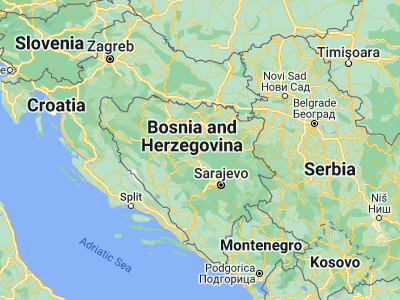 Map showing location of Željezno Polje (44.39875, 17.94103)