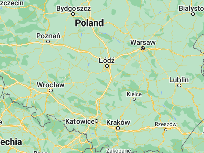 Map showing location of Zelów (51.46452, 19.21972)