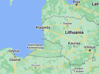 Map showing location of Žemaičių Naumiestis (55.35917, 21.70222)