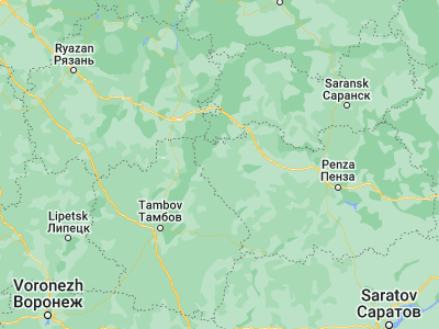 Map showing location of Zemetchino (53.4973, 42.61632)