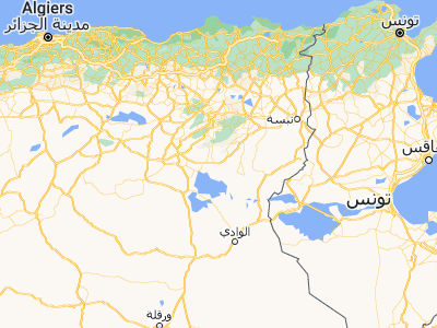 Map showing location of Zeribet el Oued (34.68284, 6.51109)