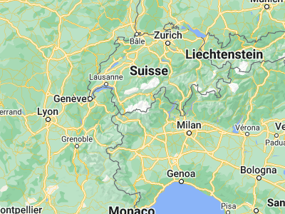 Map showing location of Zermatt (46.02126, 7.74912)