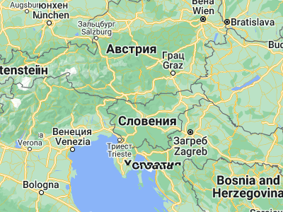 Map showing location of Zgornje Jezersko (46.38333, 14.46667)