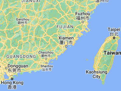 Map showing location of Zhangzhou (24.51333, 117.65556)