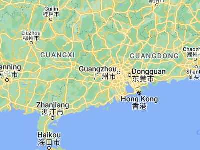 Map showing location of Zhaoqing (23.05116, 112.45972)