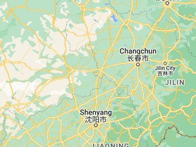 Map showing location of Zhengjiatun (43.50639, 123.50639)