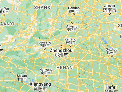 Map showing location of Zhengzhou (34.75778, 113.64861)