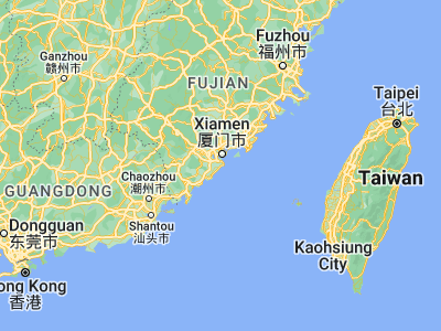Map showing location of Zhenhai (24.25823, 118.09049)